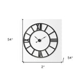 54" Round Xl Industrial Style Wall Clock With Open Face Desing - Homeroots - Flyclothing LLC