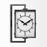 Rectangular Large Black Industrial Style Wall Clock - Homeroots - Flyclothing LLC