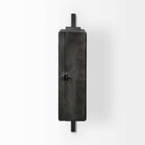 Rectangular Large Black Industrial Style Wall Clock - Homeroots - Flyclothing LLC