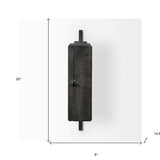Rectangular Large Black Industrial Style Wall Clock - Homeroots - Flyclothing LLC