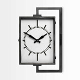 Rectangular Large Black Industrial Style Wall Clock - Homeroots - Flyclothing LLC