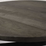 41" Brown And Black Solid Wood And Metal Round Coffee Table - Homeroots - Flyclothing LLC