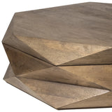 48" Brown Solid And Manufactured Wood Hexagon Coffee Table - Homeroots - Flyclothing LLC