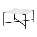 30" Brown And Black Solid And Manufactured Wood And Metal Square Coffee Table - Homeroots - Flyclothing LLC