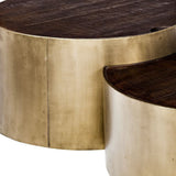 S2 39.5" & 31.25" Round Wood Nesting Coffee Tables - Homeroots - Flyclothing LLC