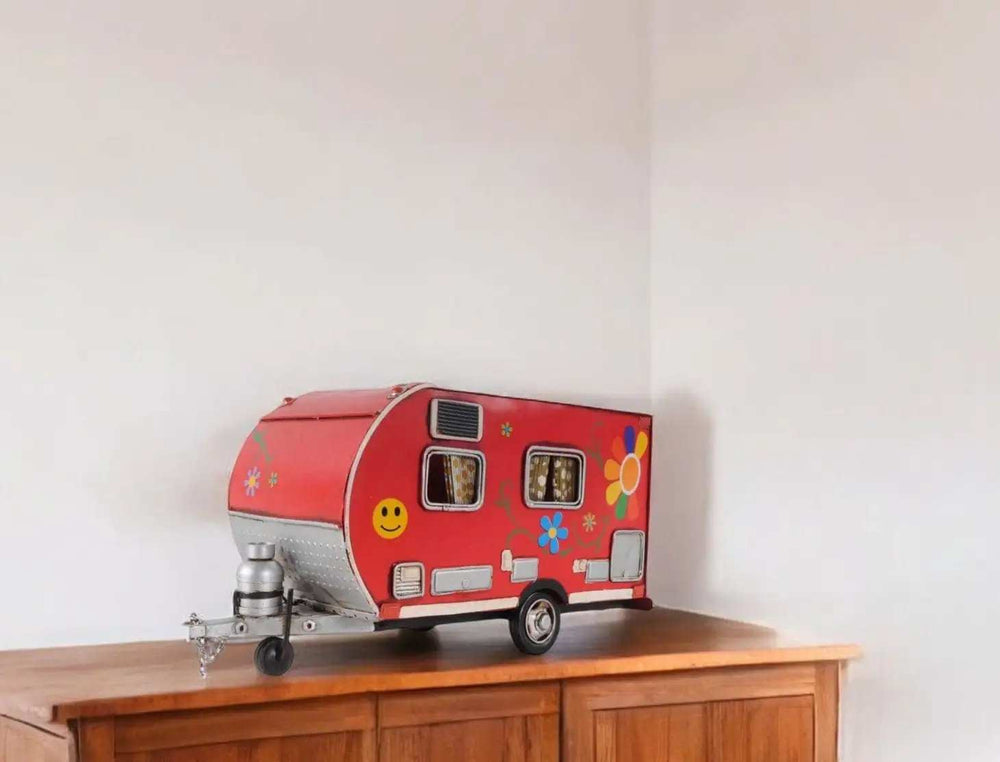 Red Camper Trailer Model Tissue Holder - Homeroots - Flyclothing LLC