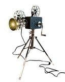 36" Black And Silver Buffed Aluminum Movie Projector - Homeroots