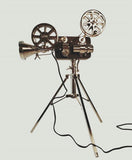 36" Black And Silver Buffed Aluminum Movie Projector - Homeroots