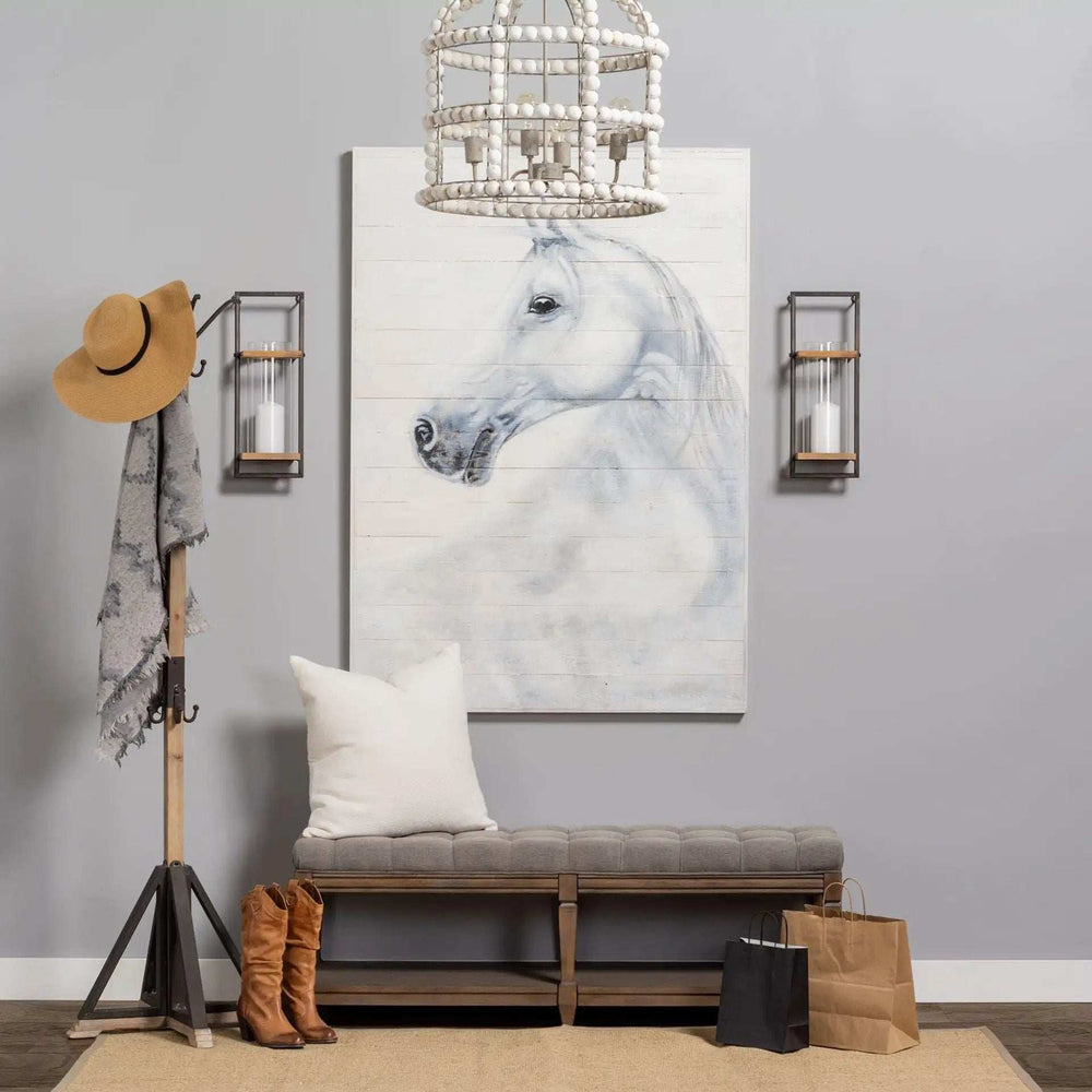 Black Metal And Wooden Coat Rack With Multiple Hooks - Homeroots - Flyclothing LLC