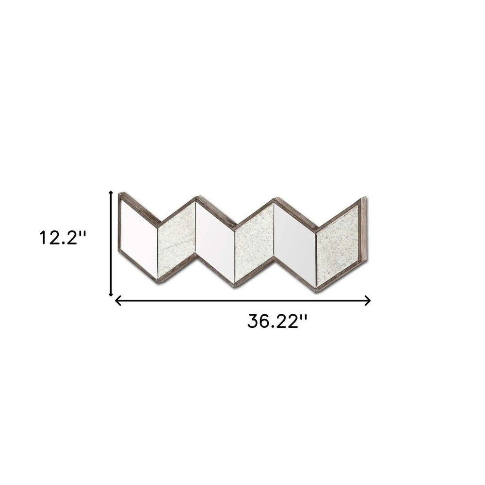 12" Natural Novelty Framed Accent Mirror - Homeroots - Flyclothing LLC