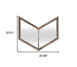 23" Brown Novelty Framed Accent Mirror - Homeroots - Flyclothing LLC