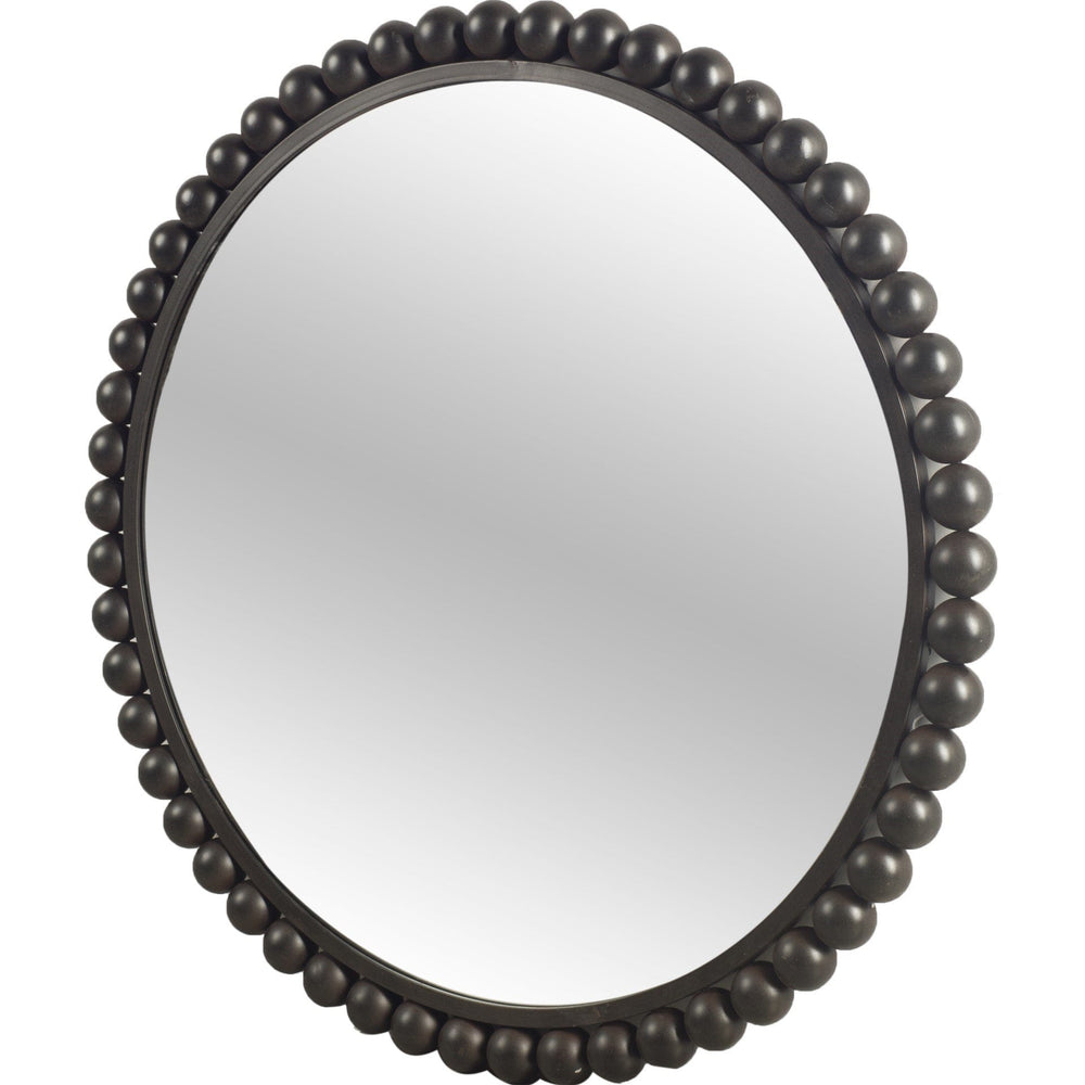 43" Round Black Metal Ball Frame Wall Mirror - Homeroots - Flyclothing LLC