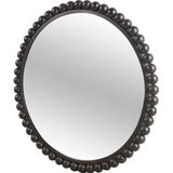 43" Round Black Metal Ball Frame Wall Mirror - Homeroots - Flyclothing LLC