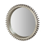 44" Round Silver Wood Frame Wall Mirror - Homeroots - Flyclothing LLC