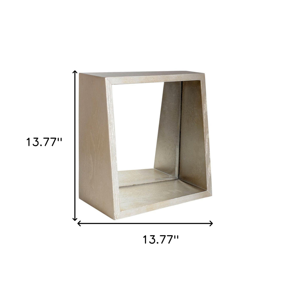 14" Champagne Wood Box Framed Accent Mirror - Homeroots - Flyclothing LLC