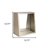 14" Champagne Wood Box Framed Accent Mirror - Homeroots - Flyclothing LLC