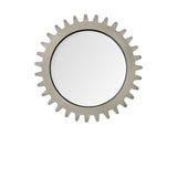 26" Round Grey Wood Frame Wall Mirror - Homeroots - Flyclothing LLC