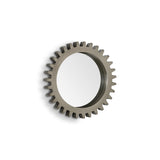 26" Round Grey Wood Frame Wall Mirror - Homeroots - Flyclothing LLC