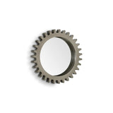 26" Round Grey Wood Frame Wall Mirror - Homeroots - Flyclothing LLC