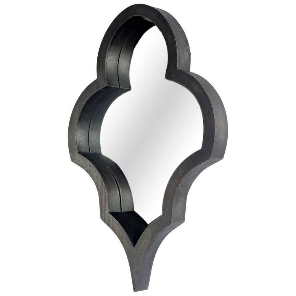 34" Black Novelty Framed Accent Mirror - Homeroots - Flyclothing LLC