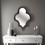 34" Black Novelty Framed Accent Mirror - Homeroots - Flyclothing LLC