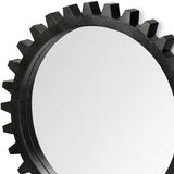 37" Round Black Metal Frame Wall Mirror - Homeroots - Flyclothing LLC