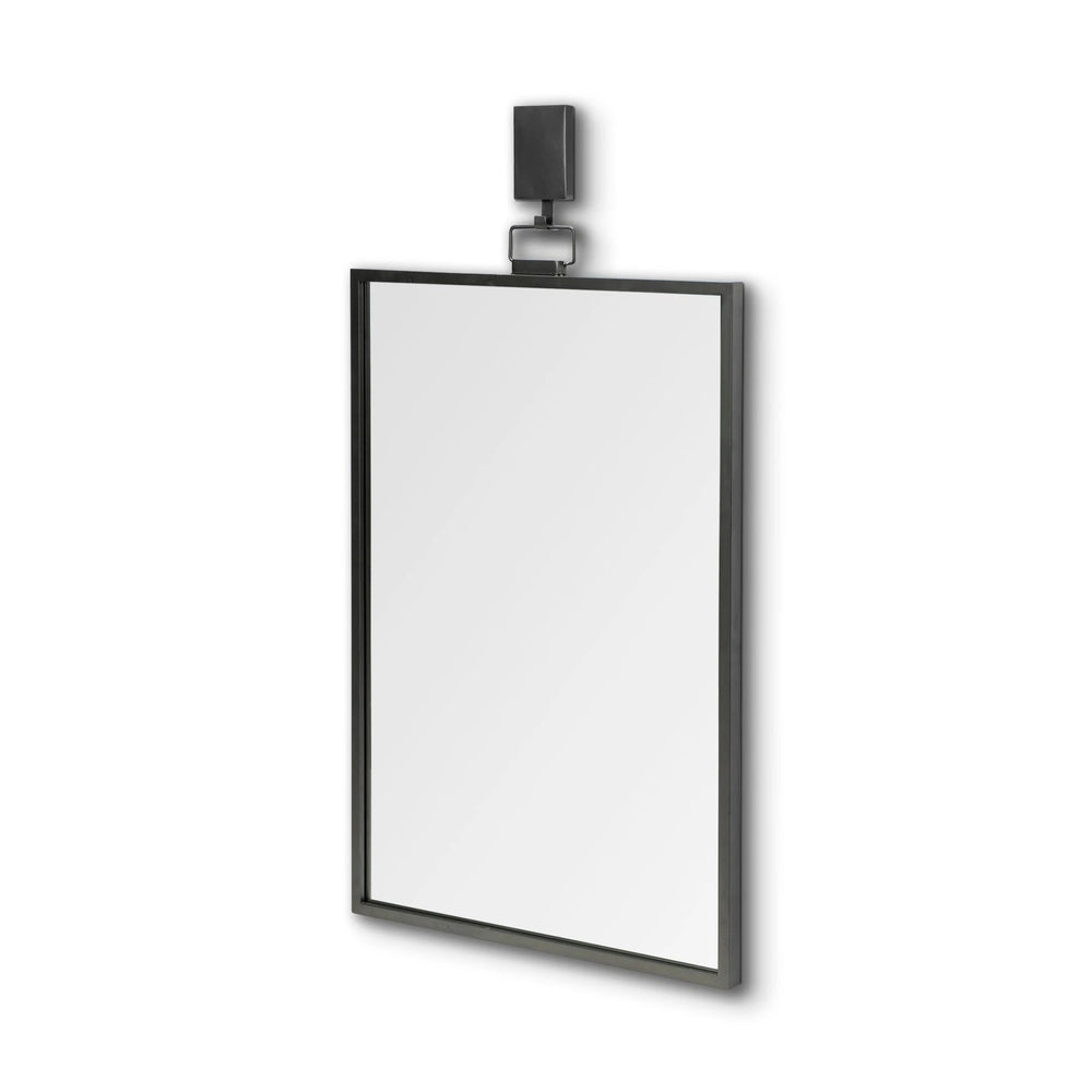 44" Gunmetal Metal Framed Accent Mirror - Homeroots - Flyclothing LLC