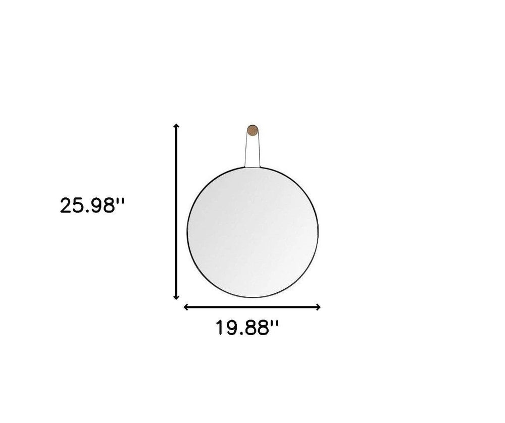 26" Black Wood Mirror - Homeroots - Flyclothing LLC