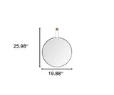 26" Black Wood Mirror - Homeroots - Flyclothing LLC