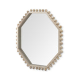 32" Octagon Natural Wood Frame Wall Mirror - Homeroots - Flyclothing LLC