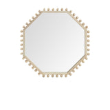 32" Octagon Natural Wood Frame Wall Mirror - Homeroots - Flyclothing LLC