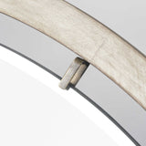 54" Brown Wood and Metal Round Framed Accent Mirror - Homeroots - Flyclothing LLC