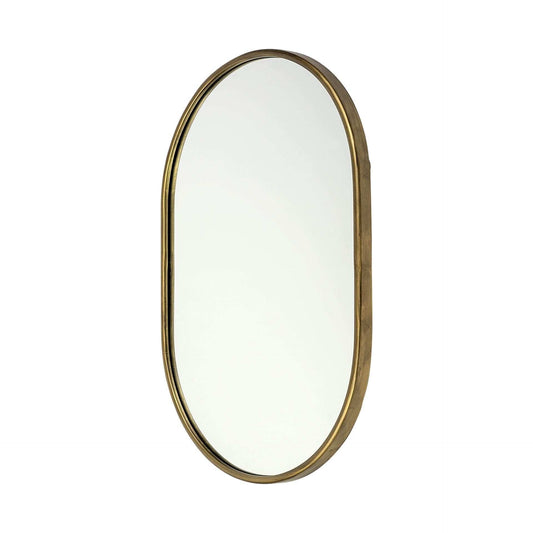 Gold Oval Accent Metal Mirror - Homeroots - Flyclothing LLC