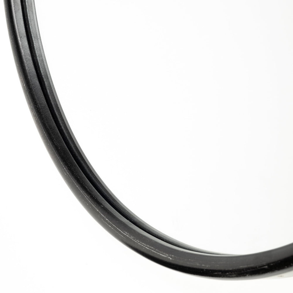 36" Black Oval Metal Framed Accent Mirror - Homeroots - Flyclothing LLC