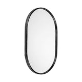 36" Black Oval Metal Framed Accent Mirror - Homeroots - Flyclothing LLC