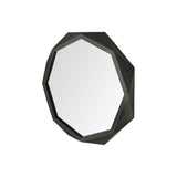 32" Octagon Black Wood Frame Wall Mirror - Homeroots - Flyclothing LLC