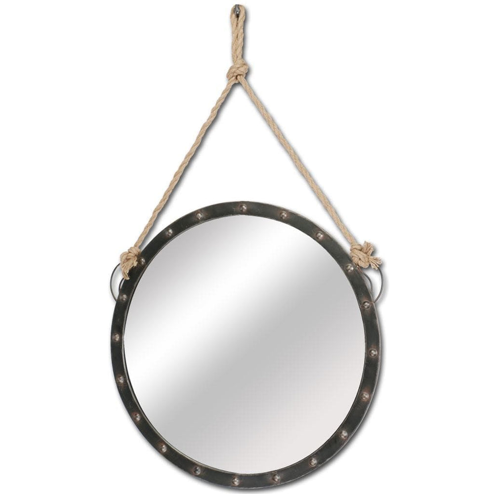 27" Round Metal Frame Wall Mirror - Homeroots - Flyclothing LLC