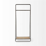 Black Pipe Metal And Wood Shelf Hall Tree - Homeroots - Flyclothing LLC