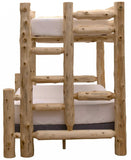 Rustic And Natural Cedar Single Ladder Left Log Bunk Bed - Homeroots - Flyclothing LLC