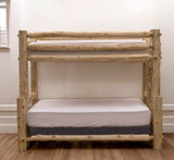 Rustic And Natural Cedar Double And Single Ladder Right Log Bunk Bed - Homeroots - Flyclothing LLC