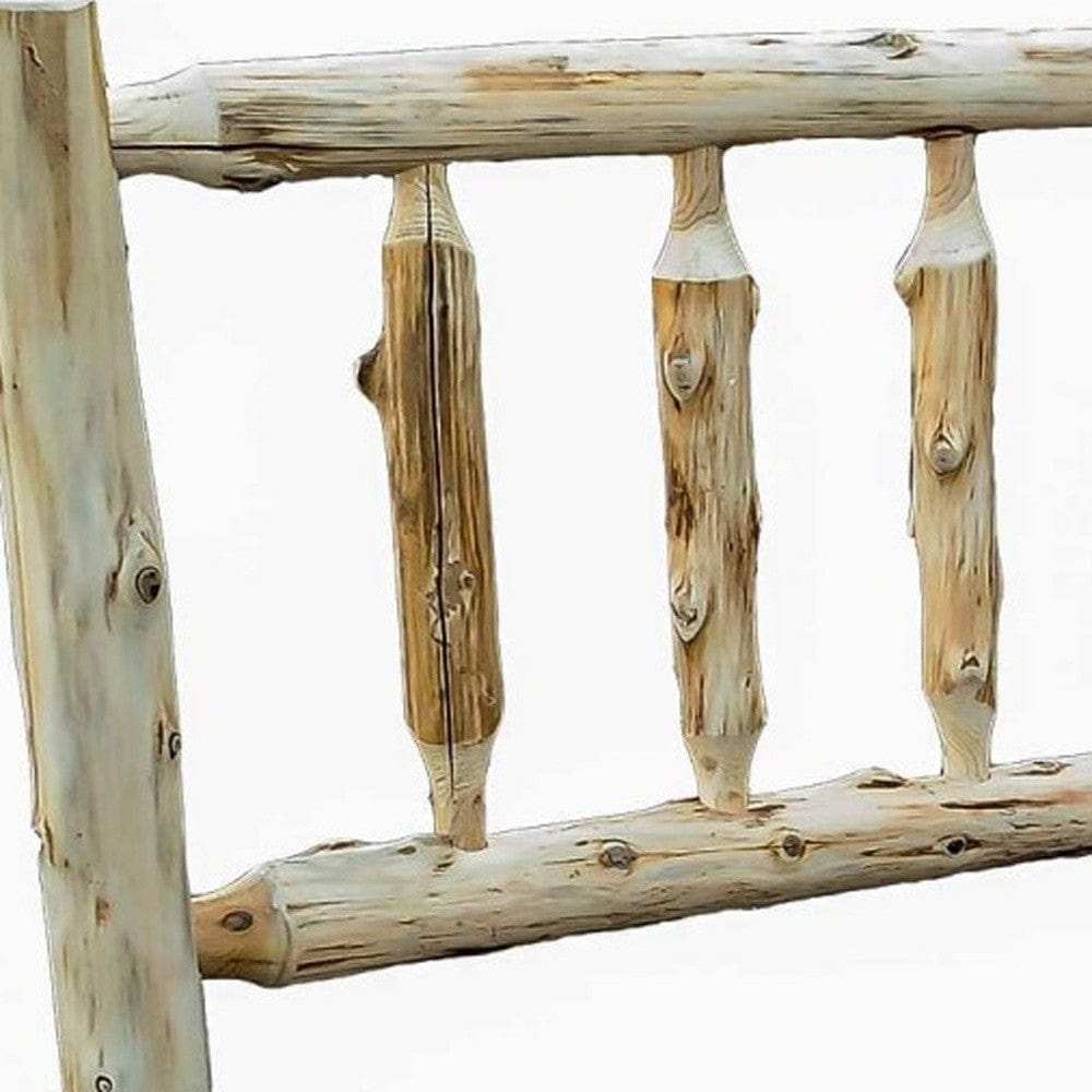 Rustic And Natural Cedar King Traditional Log Bed - Homeroots - Flyclothing LLC