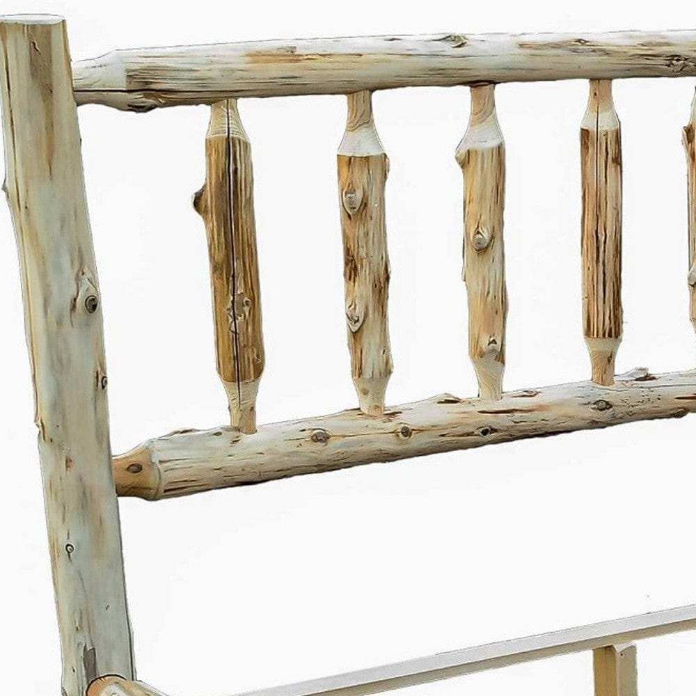 Rustic And Natural Cedar Double Traditional Log Bed - Homeroots - Flyclothing LLC