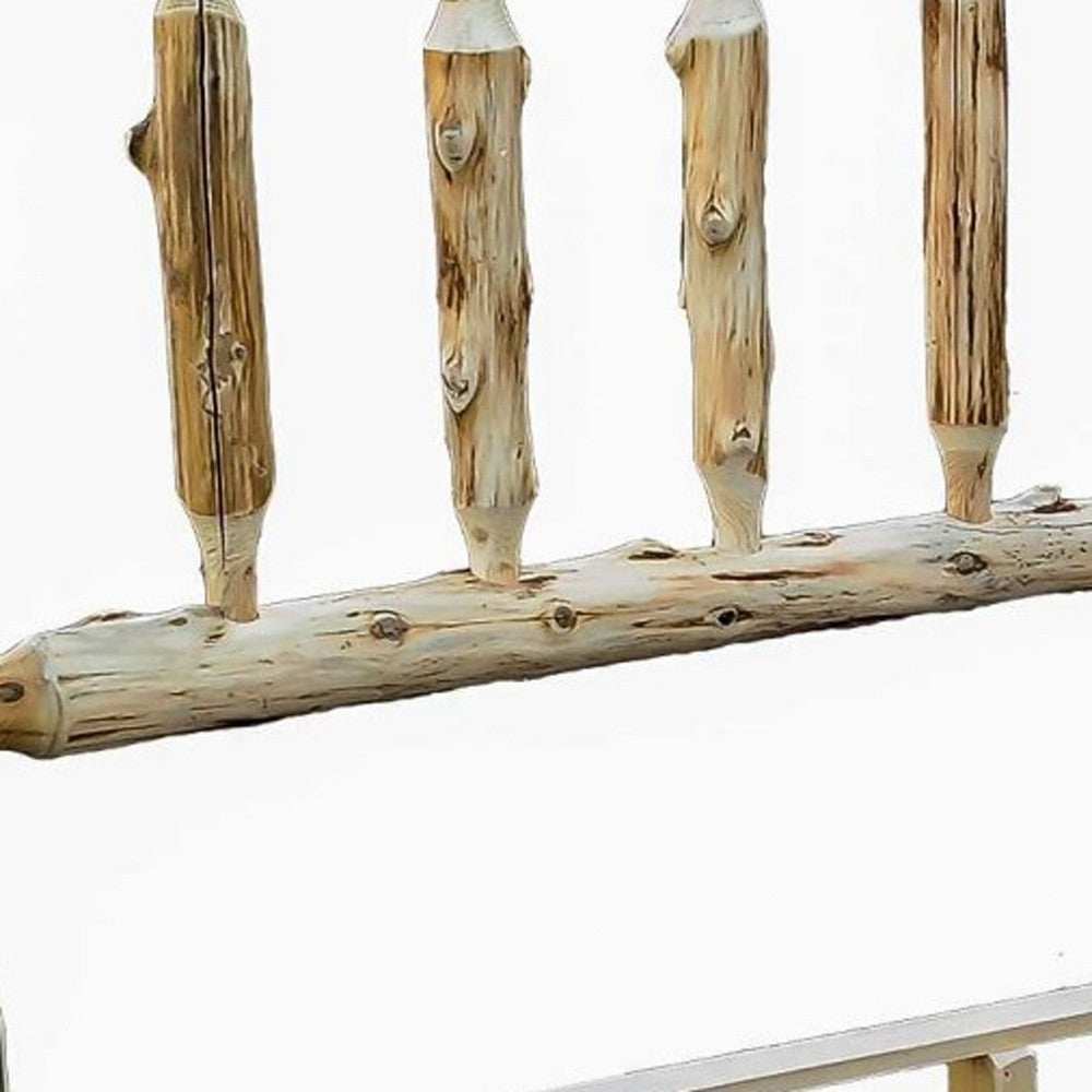 Rustic And Natural Cedar California King Traditional Log Bed - Homeroots - Flyclothing LLC