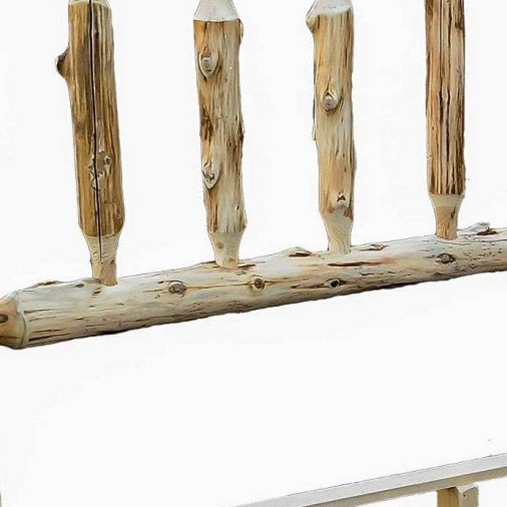 Rustic And Natural Cedar King Traditional Log Bed - Homeroots - Flyclothing LLC