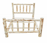 Rustic And Natural Cedar Queen Traditional Log Bed - Homeroots - Flyclothing LLC