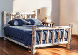 Rustic And Natural Cedar Queen Traditional Log Bed - Homeroots - Flyclothing LLC