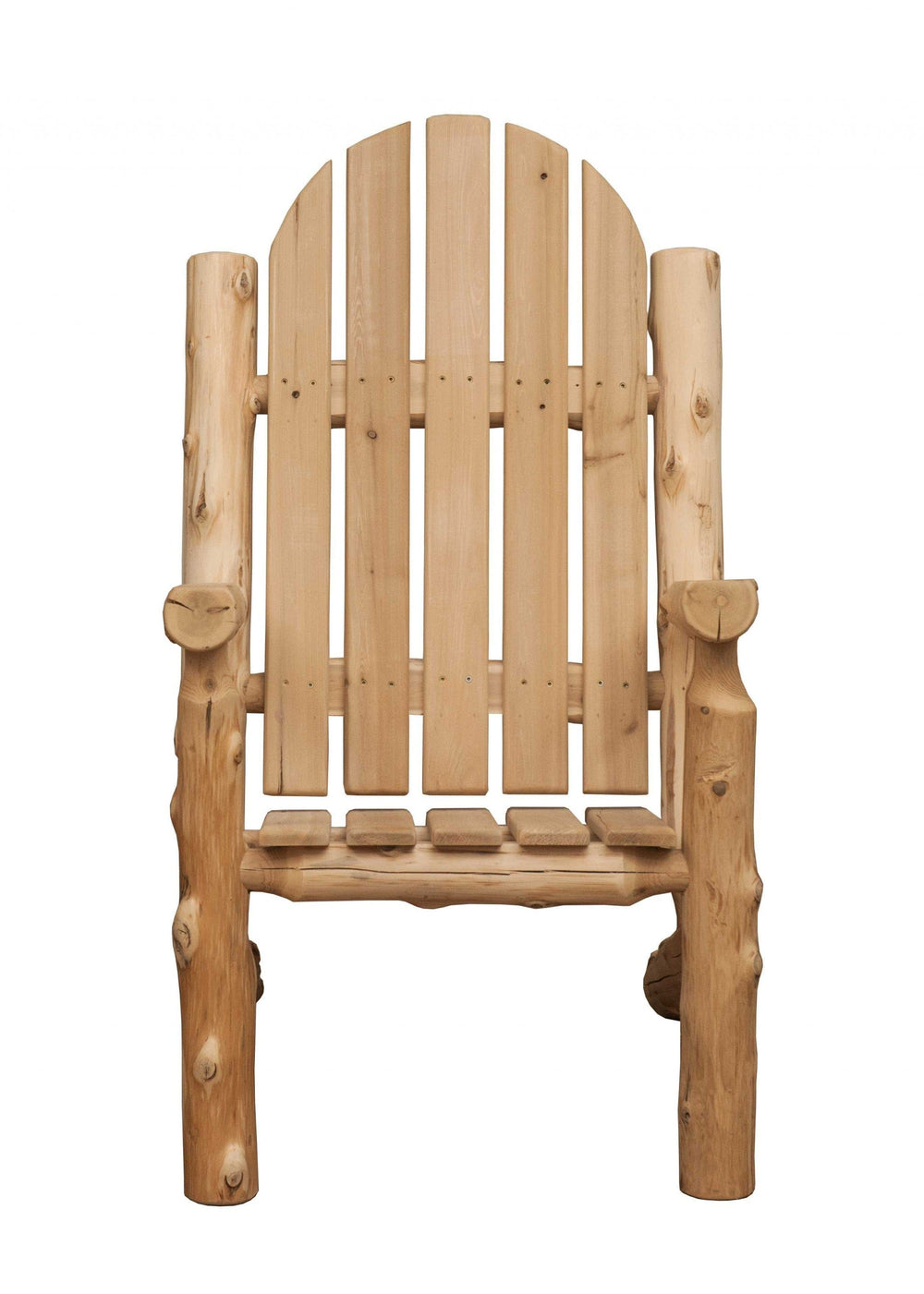 27" Natural Solid Wood Indoor Outdoor Arm Chair - Homeroots - Flyclothing LLC