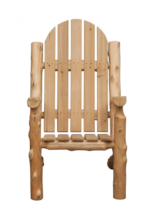 27" Natural Solid Wood Indoor Outdoor Arm Chair - Homeroots