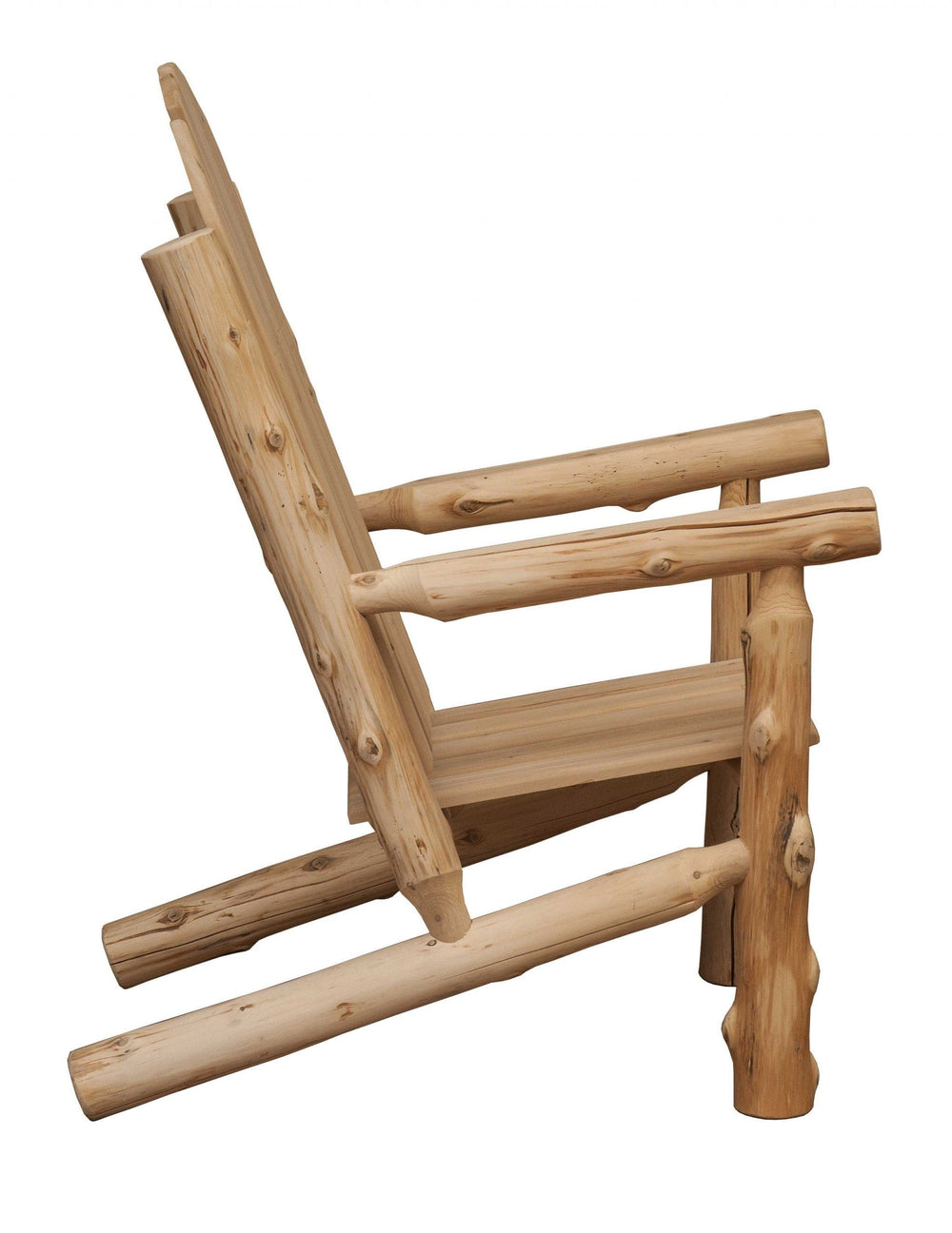 27" Natural Solid Wood Indoor Outdoor Arm Chair - Homeroots - Flyclothing LLC
