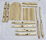 27" Natural Solid Wood Indoor Outdoor Arm Chair - Homeroots - Flyclothing LLC